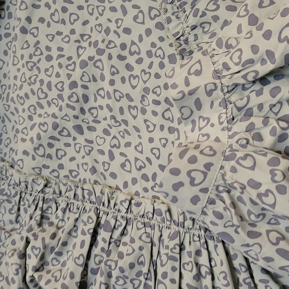 CES FEMME Anthropologie Heart Cheetah Print Babydoll High-Low Button Down Shirt - Picture 11 of 12